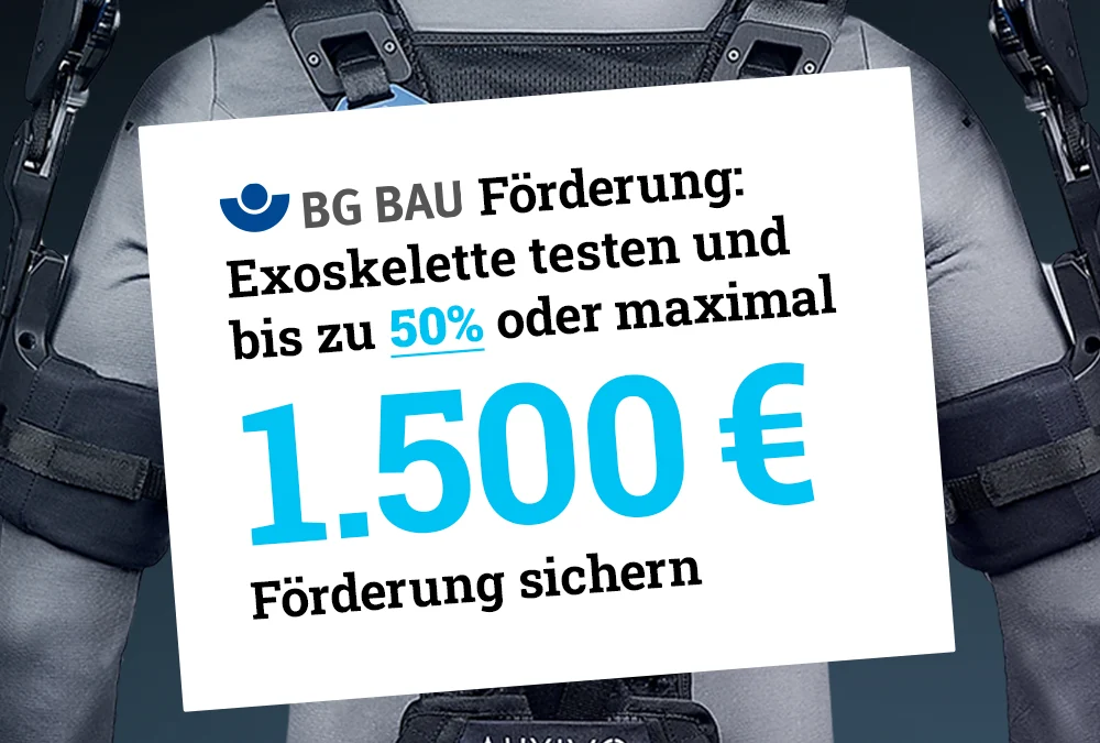 BG BAU Foerderung fuer Exoskelette bis zu 1.500 Euro