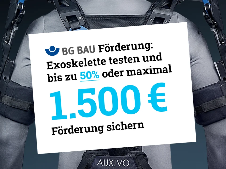 BG BAU Foerderung fuer Exoskelette bis zu 1.500 Euro