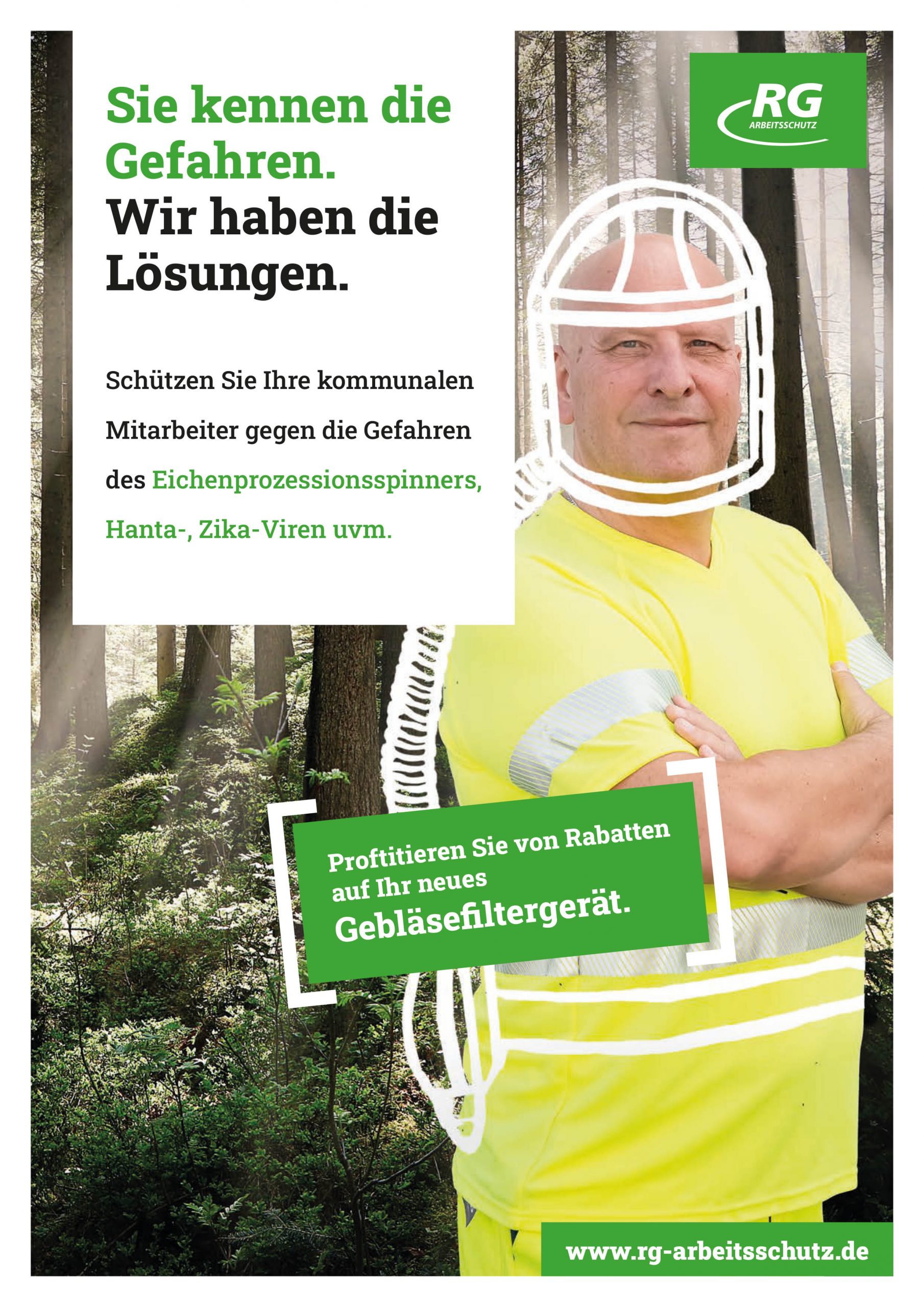 Datenblatt mit Mann und einen virtuellen Helm im Wald