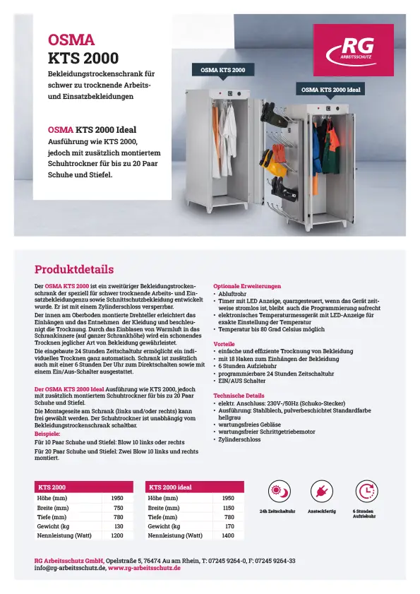 Datenblatt für OSMA KTS 2000