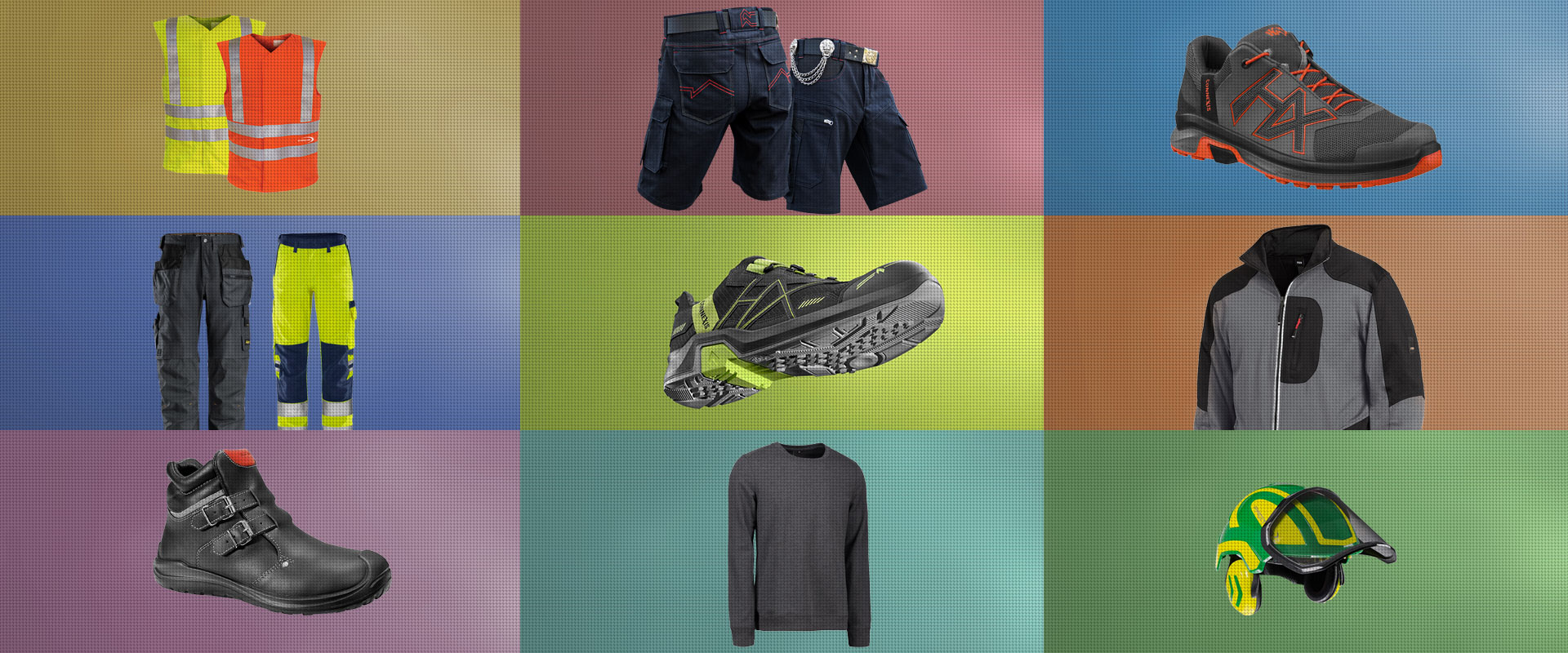 Haix Schuhe, RoofingXpert Shorts, Warnwesten