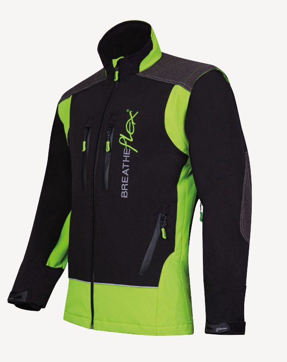 Forstjacke in grün und schwarz