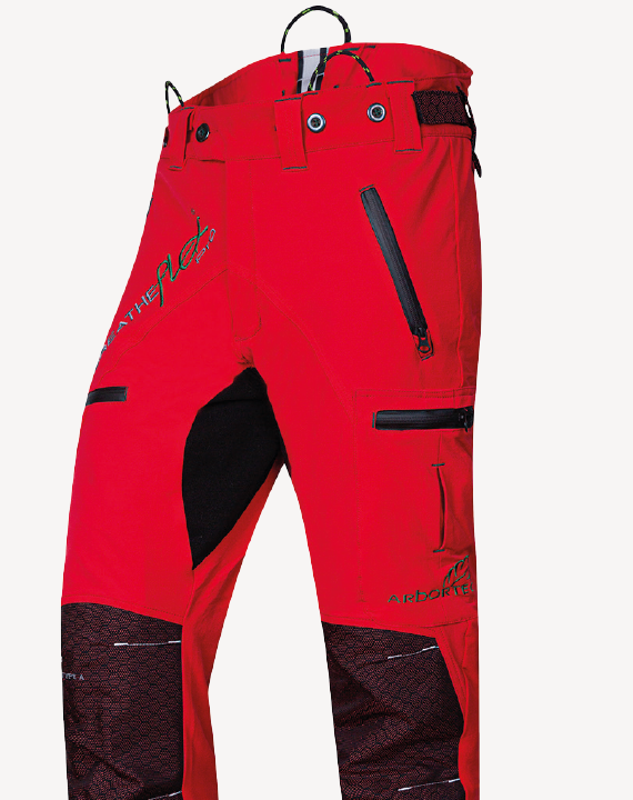 Schnittschutzhose in rot