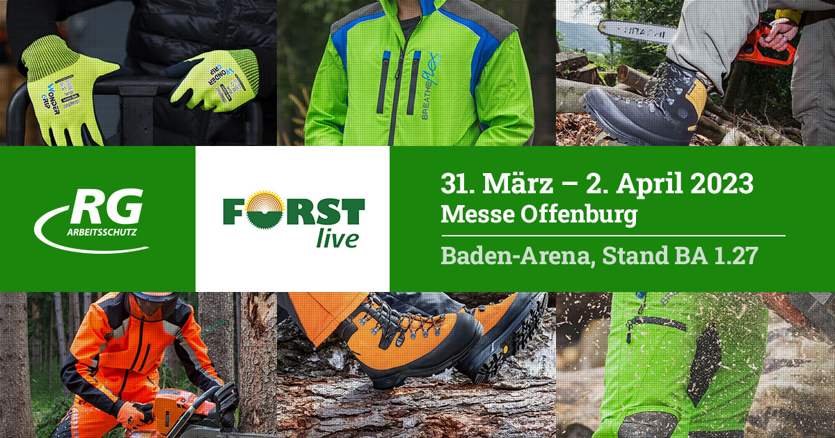 RG Arbeitsschutz auf der Forst Live in Offenburg, 31.03. 02.04.23