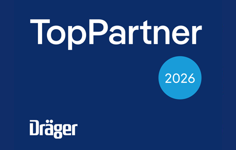 räger TopPartner Auszeichnung auf blauem Hintergrund
