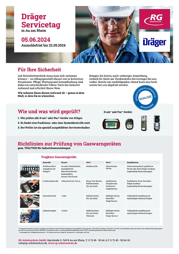 Flyer Draeger Servicetag Information