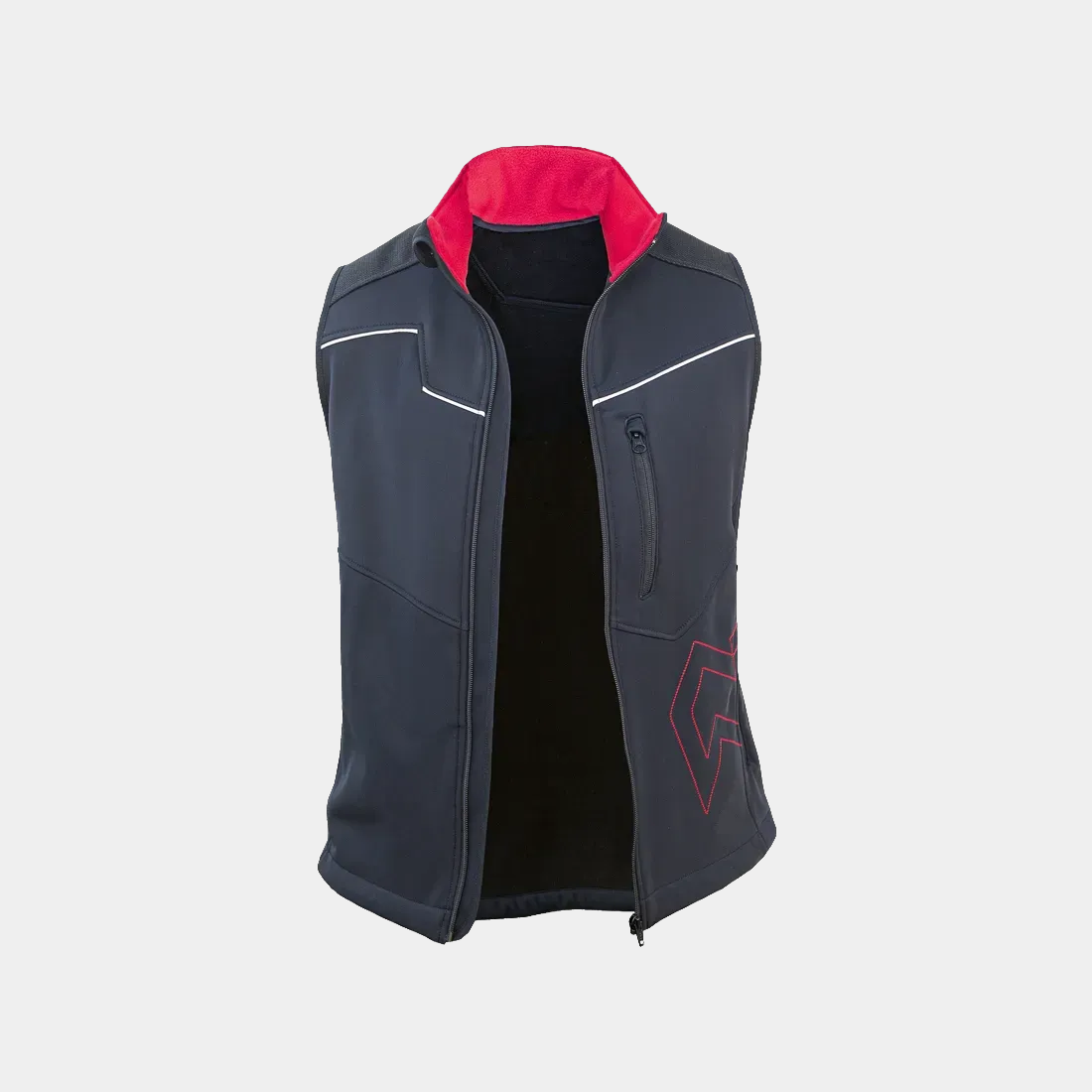 ROOFING XPERT Softshell Weste schwarz Produktfoto